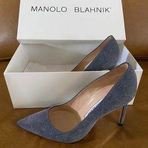 Manolo Blahnik Denim Pumps / Sz 36